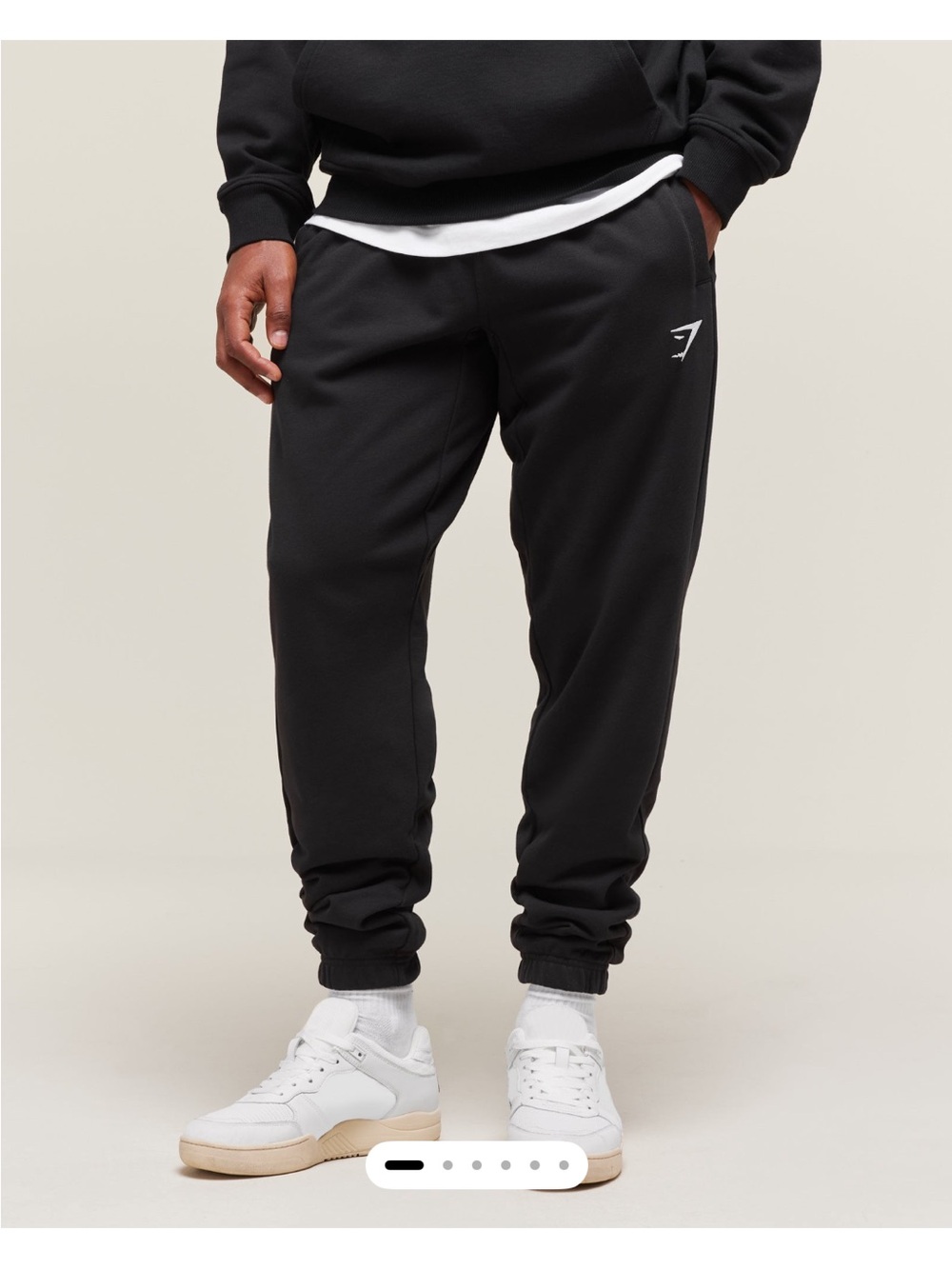 Gymshark Black Joggers with Subtle Logo